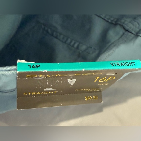 Style & Co Women Straight Leg High Rise Jeans Better Cotton Blue Size 16 Petite - Picture 7 of 8